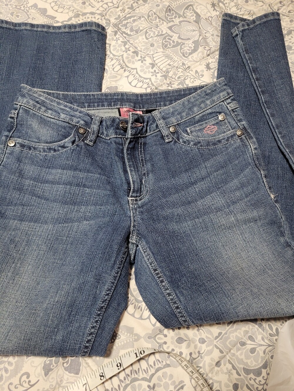 Harley-Davidson Women’s Size 8 Bootcut Jeans in Faded Blue
